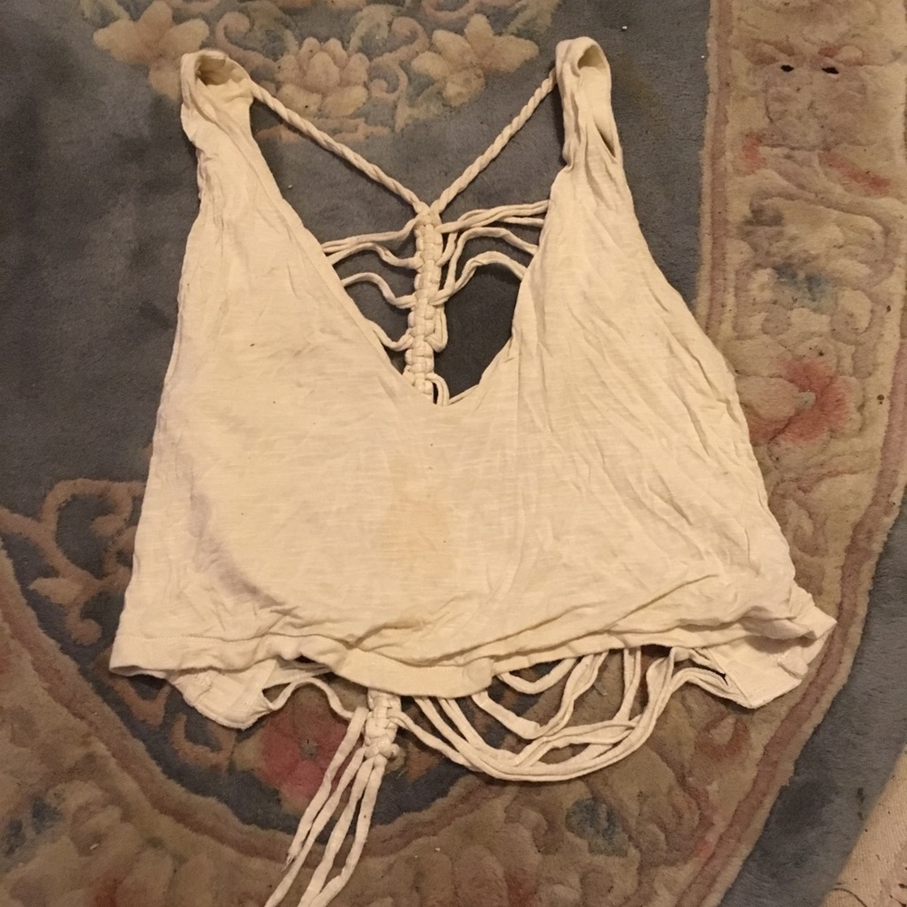 Skeleton back crop top